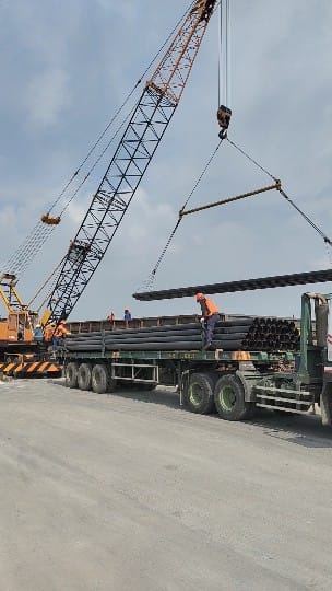 Logistik Pengiriman Steel Pipe (Pipa Baja) Jalur Laut: Gresik ke Dumai